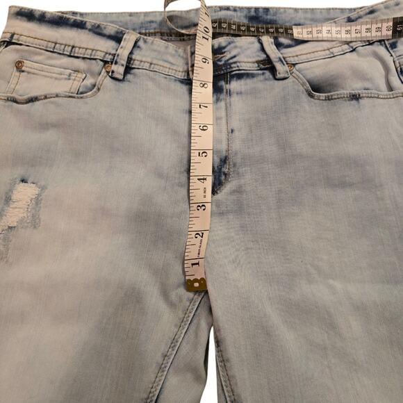 Soft Surroundings Acid Wash Stretch Comfy Straight Leg Jeans Size 10 - Picture 5 of 8